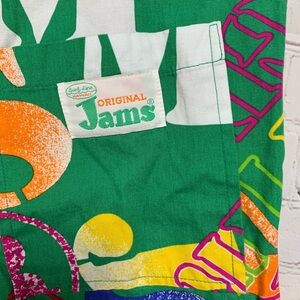 Vintage Original Jams Surf Line Graffiti Board Shorts Size XS 32”